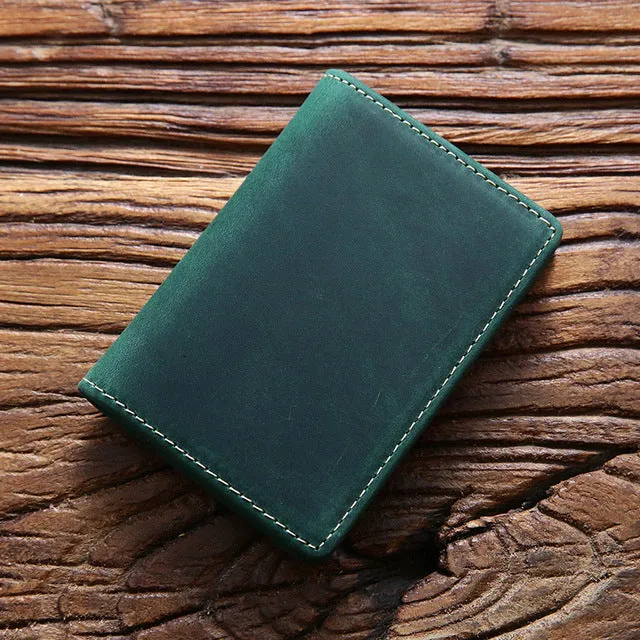 Leather Business ID Case Small Slim Wallet