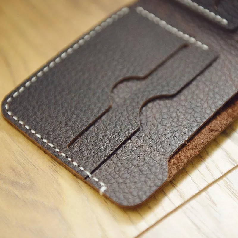 Leather Mens PERSONALIZED Wallet MONOGRAMMED GIFT CUSTOM COOL Slim Wallet Bifold for Men