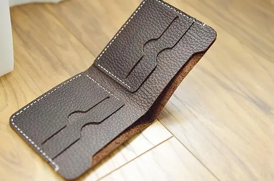 Leather Mens PERSONALIZED Wallet MONOGRAMMED GIFT CUSTOM COOL Slim Wallet Bifold for Men