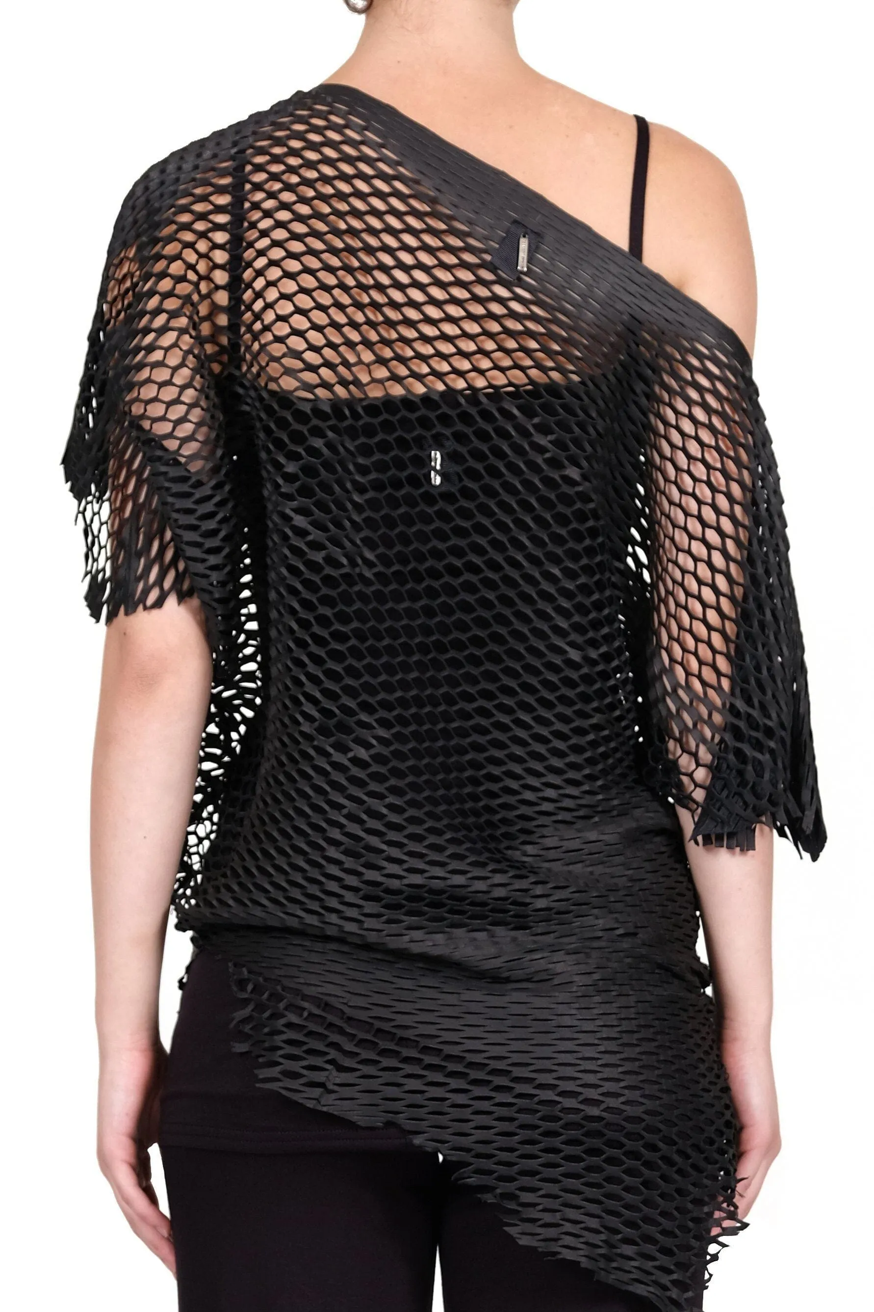Leather Mesh Top