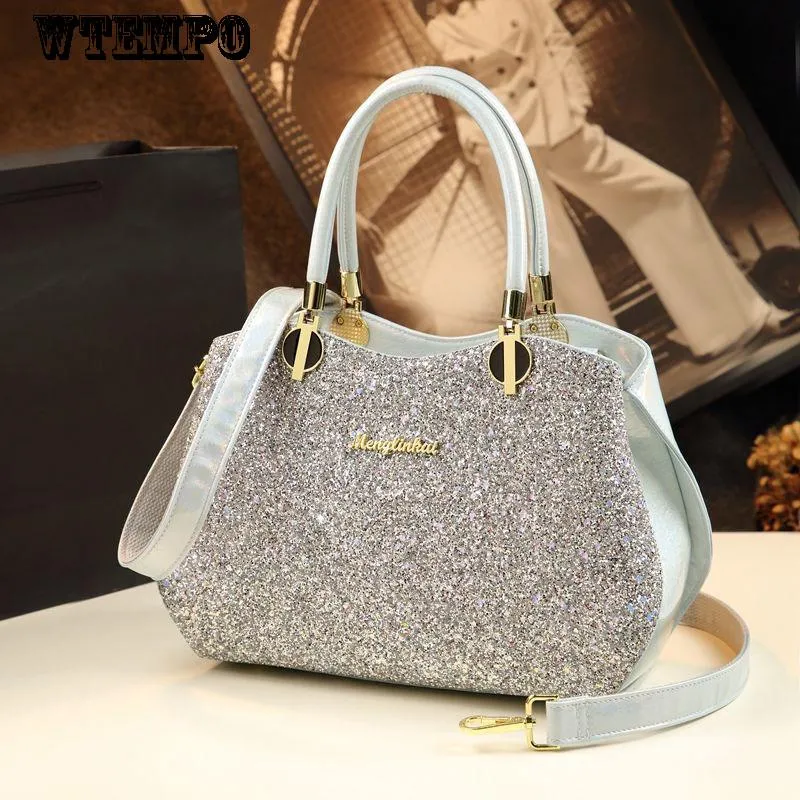 Leather Texture Messenger Bag Fashion Handbag Patent Leather Personality Handbag Fairy Bag