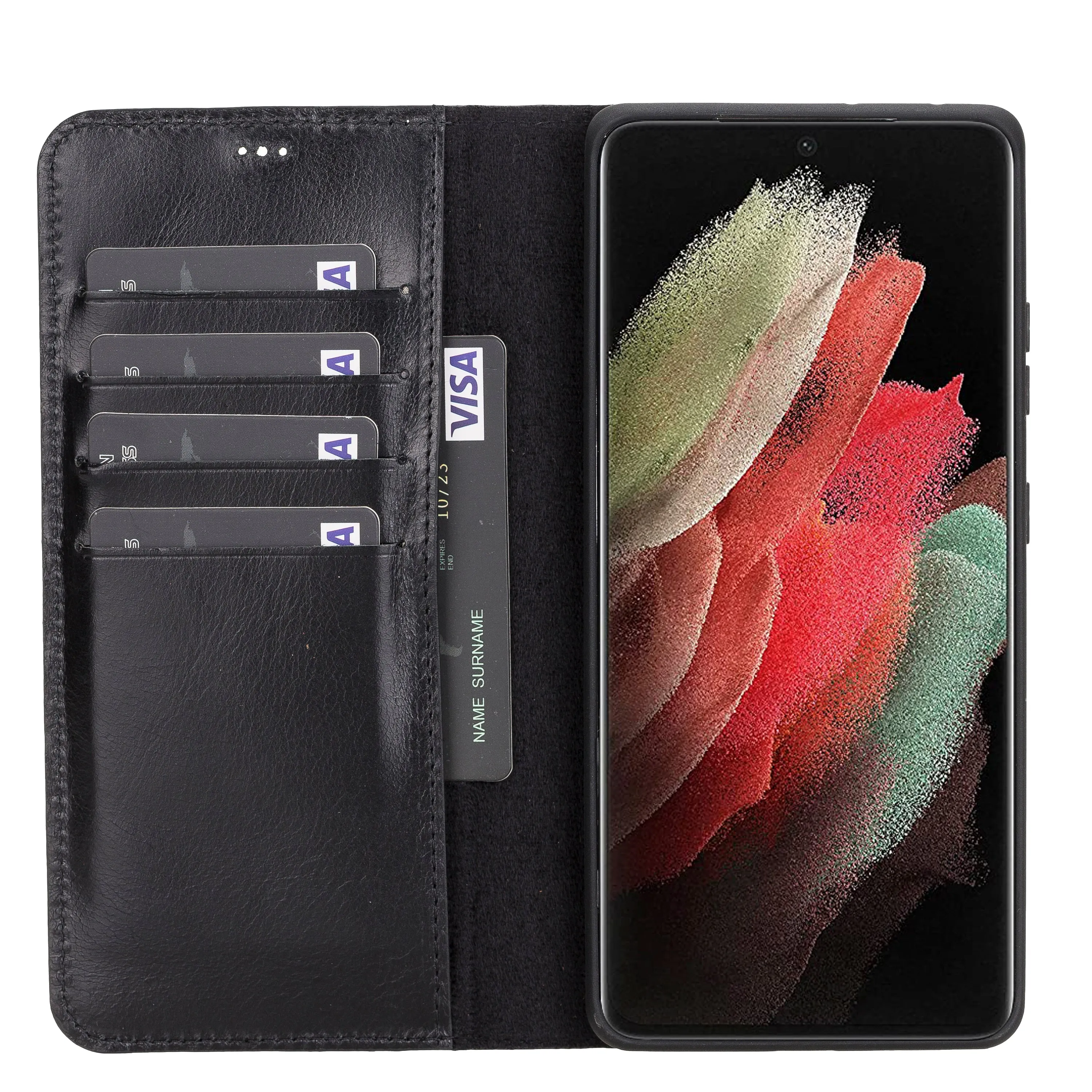 Leather Wallet Case for Samsung Galaxy S21 Ultra