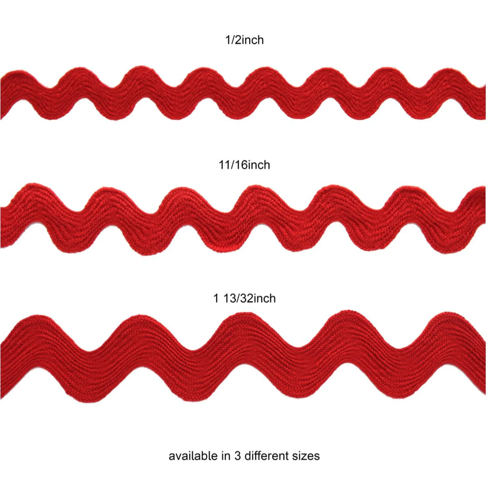 Leisure Arts Essentials Red 11/16" Ric Rac