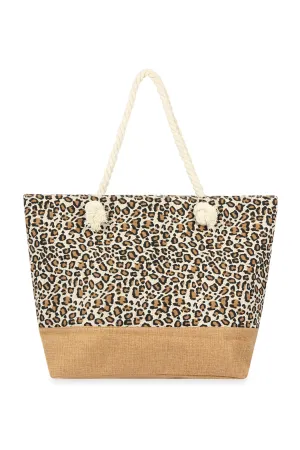 LEOPARD PRINTED TOTE BAG