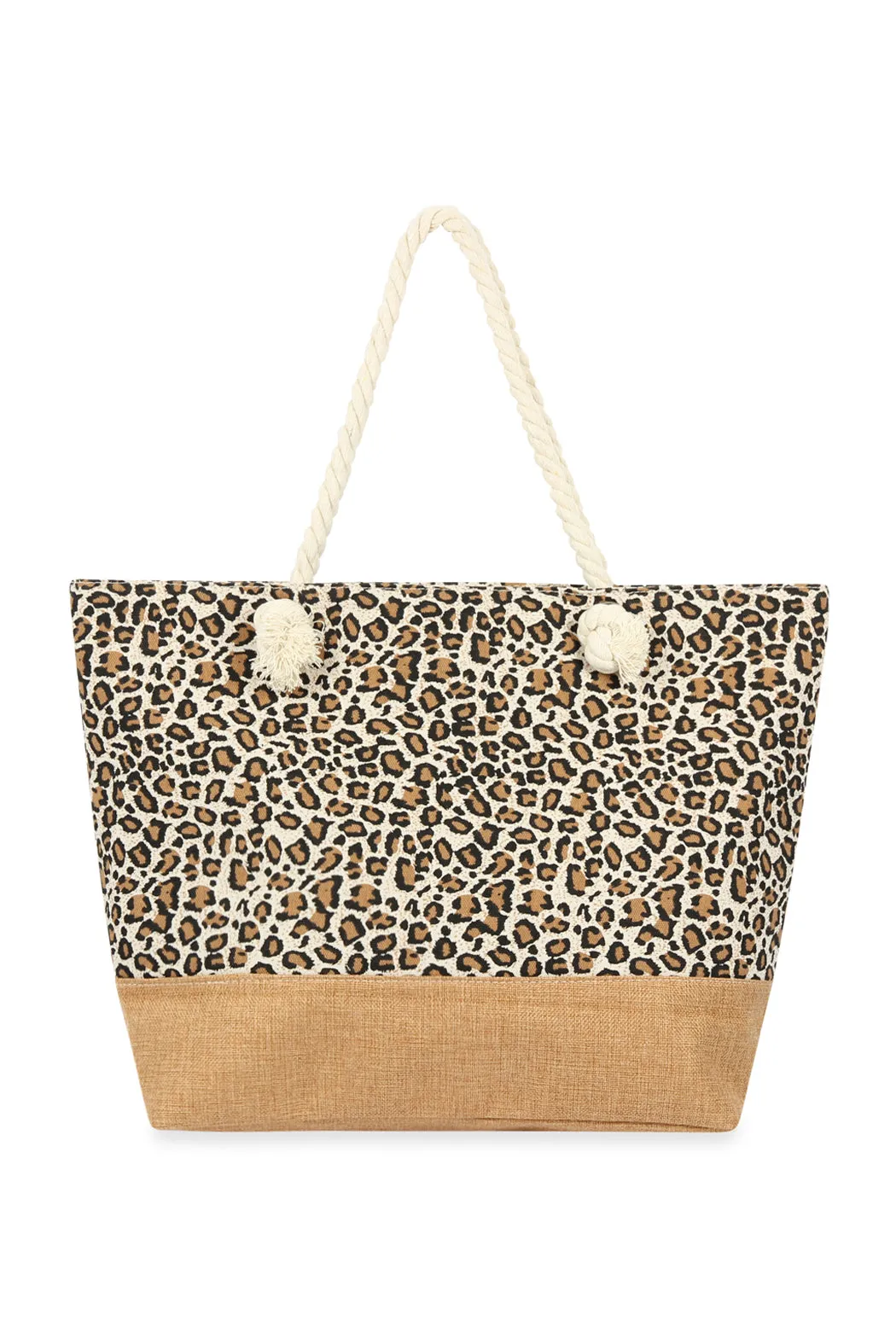 LEOPARD PRINTED TOTE BAG