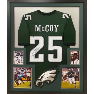 LeSean McCoy Autographed Signed Framed Philadelphia Eagles Jersey JSA