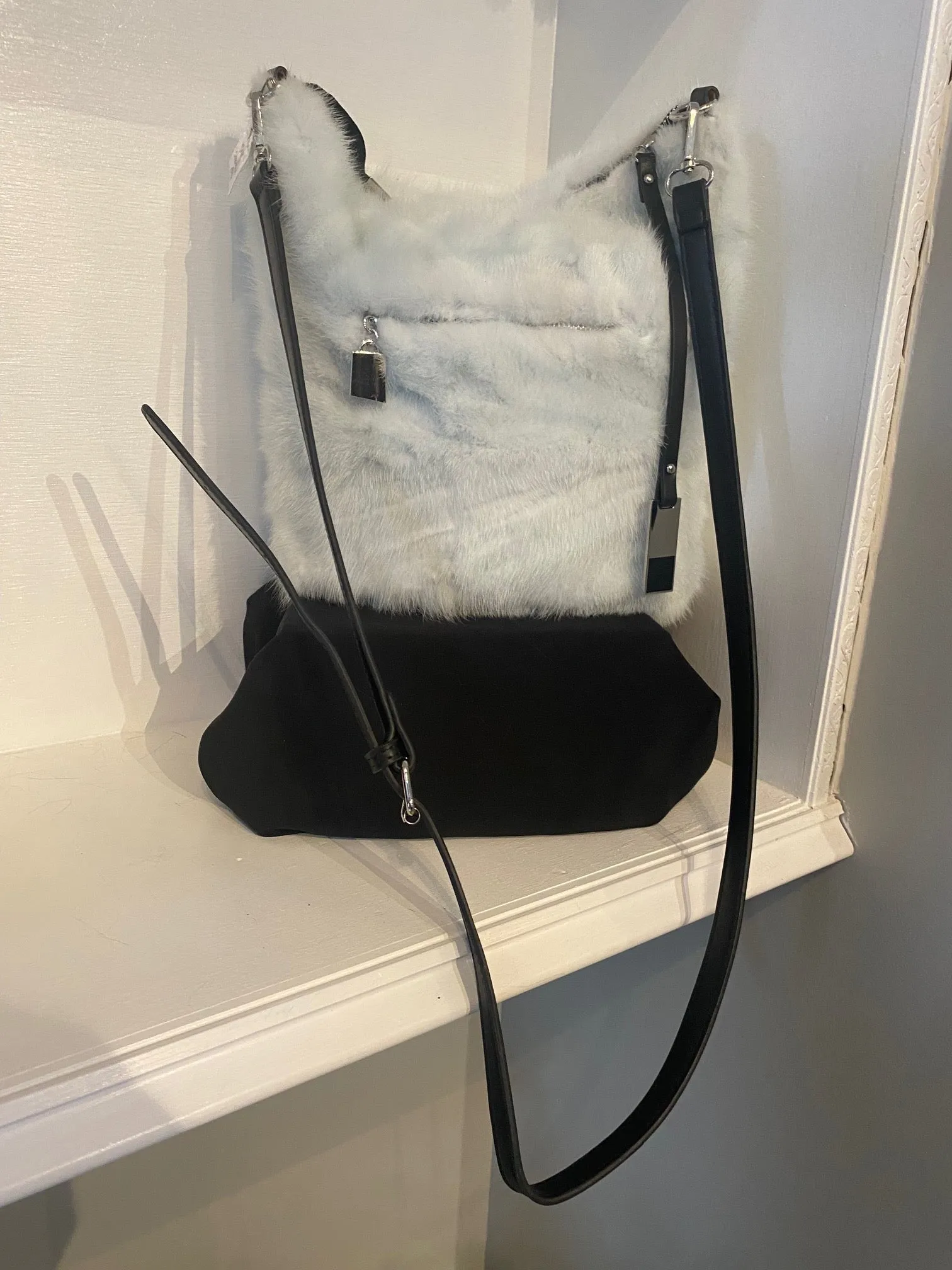 Light Blue Mink Shoulder Bag