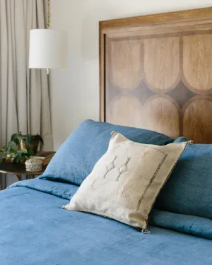 Linen Duvet Cover Set - Denim Blue
