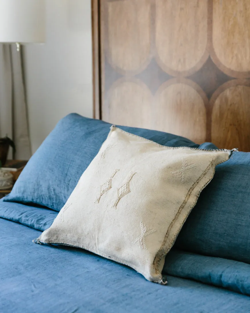 Linen Duvet Cover Set - Denim Blue