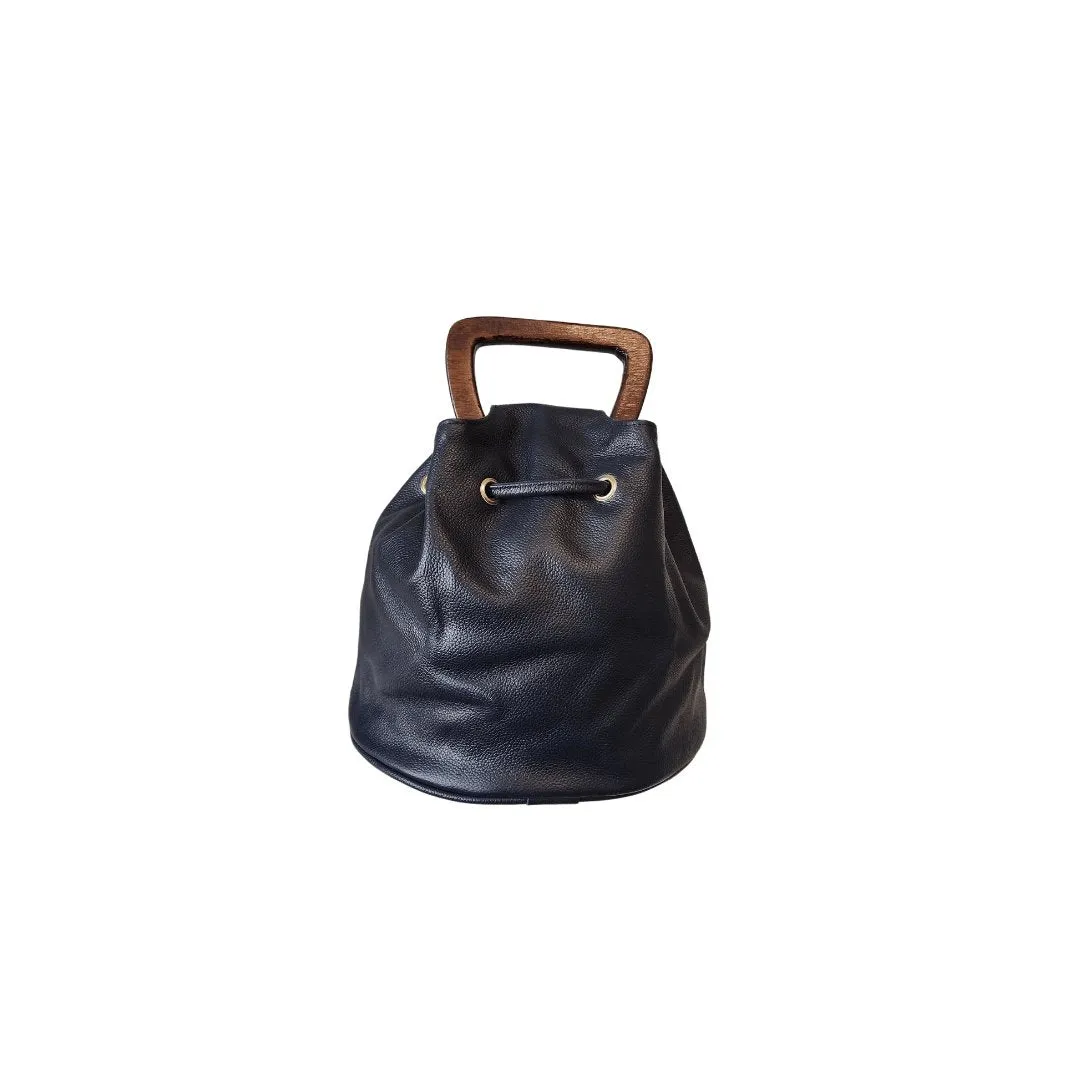 LiT Bag - All Leather Exterior - All Black Everything