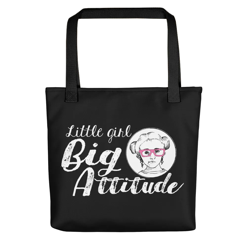 Little Girl Big Attitude (Esperanza - Raising Dion) Black Tote Bag