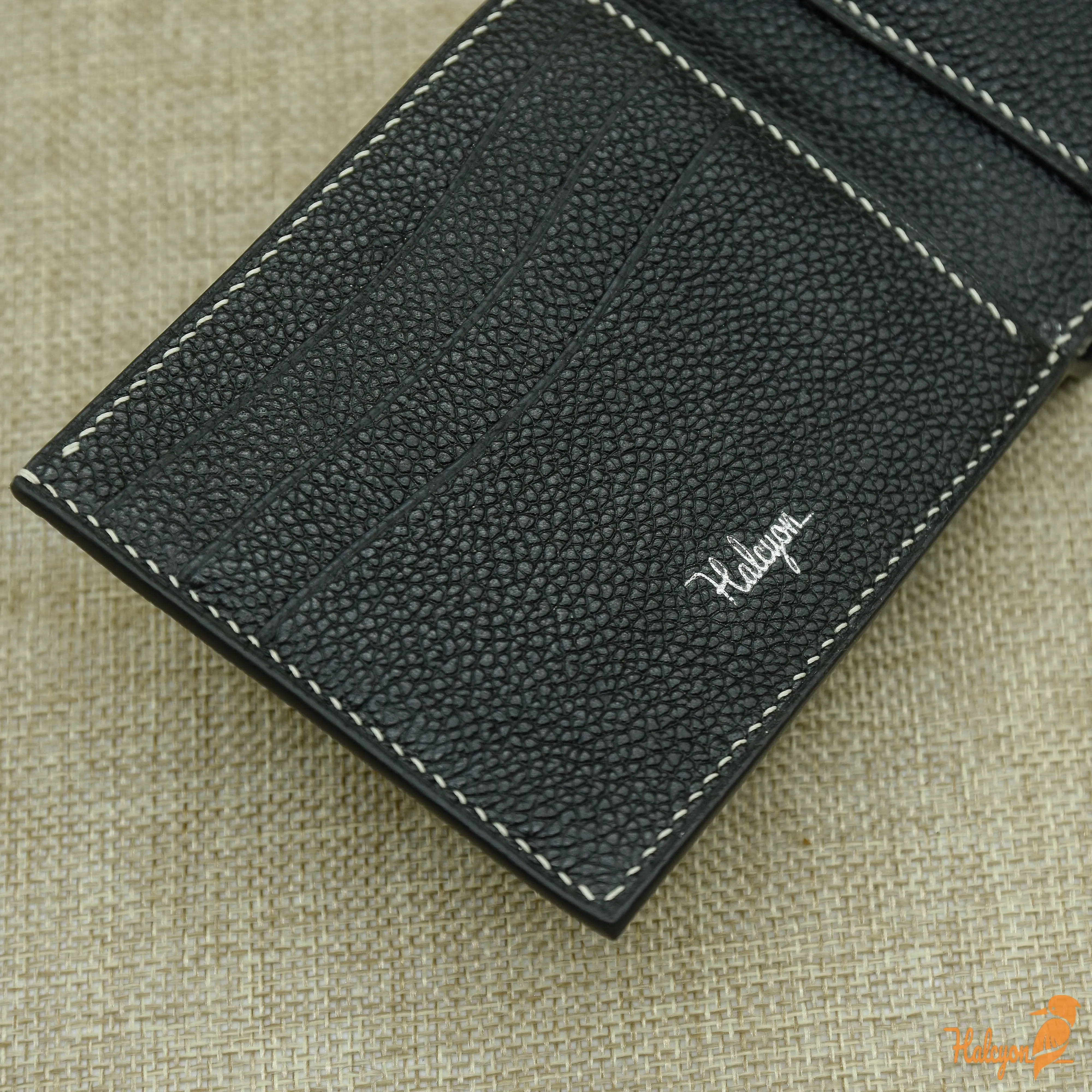 Lizard leather bifold wallet mens