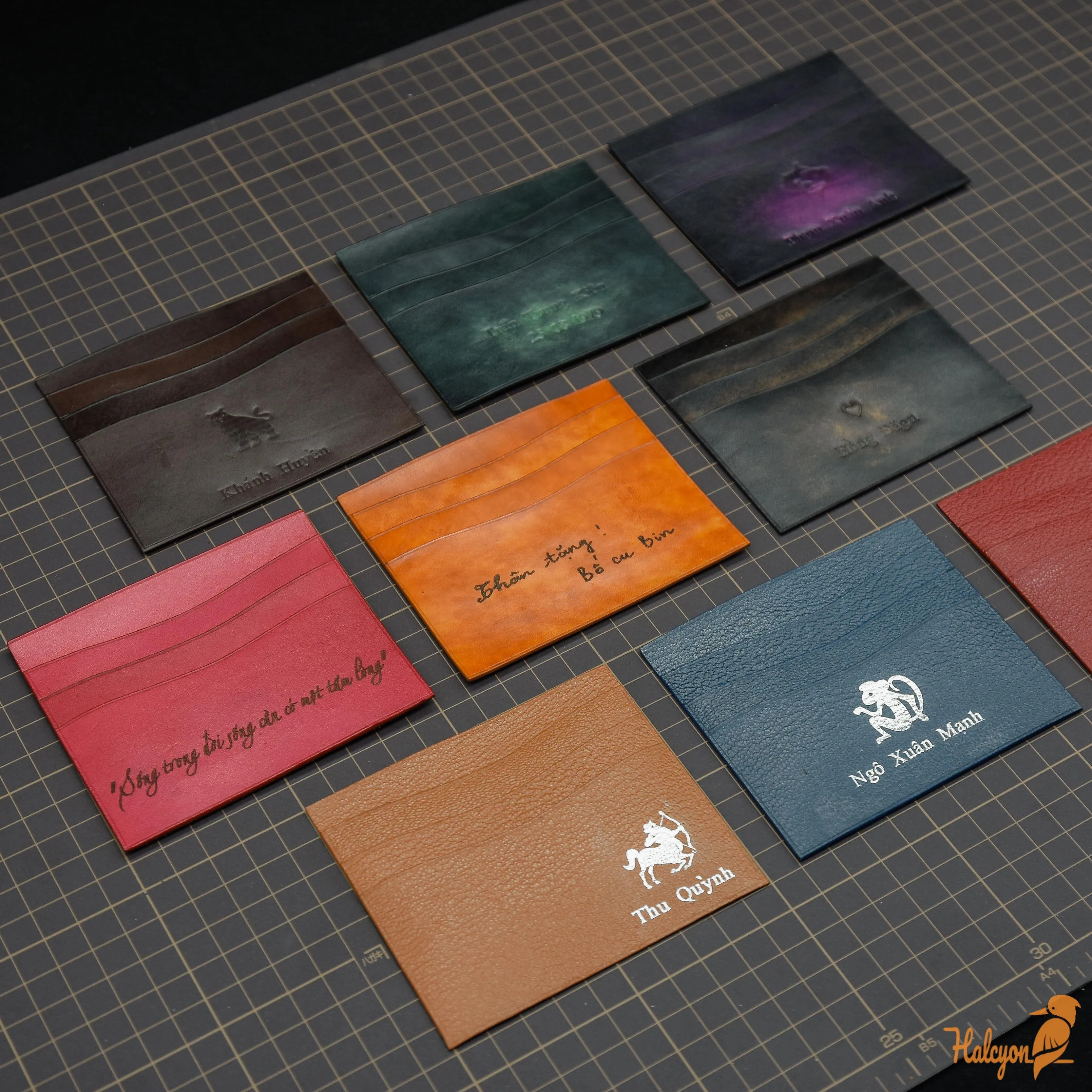 Lizard leather bifold wallet mens