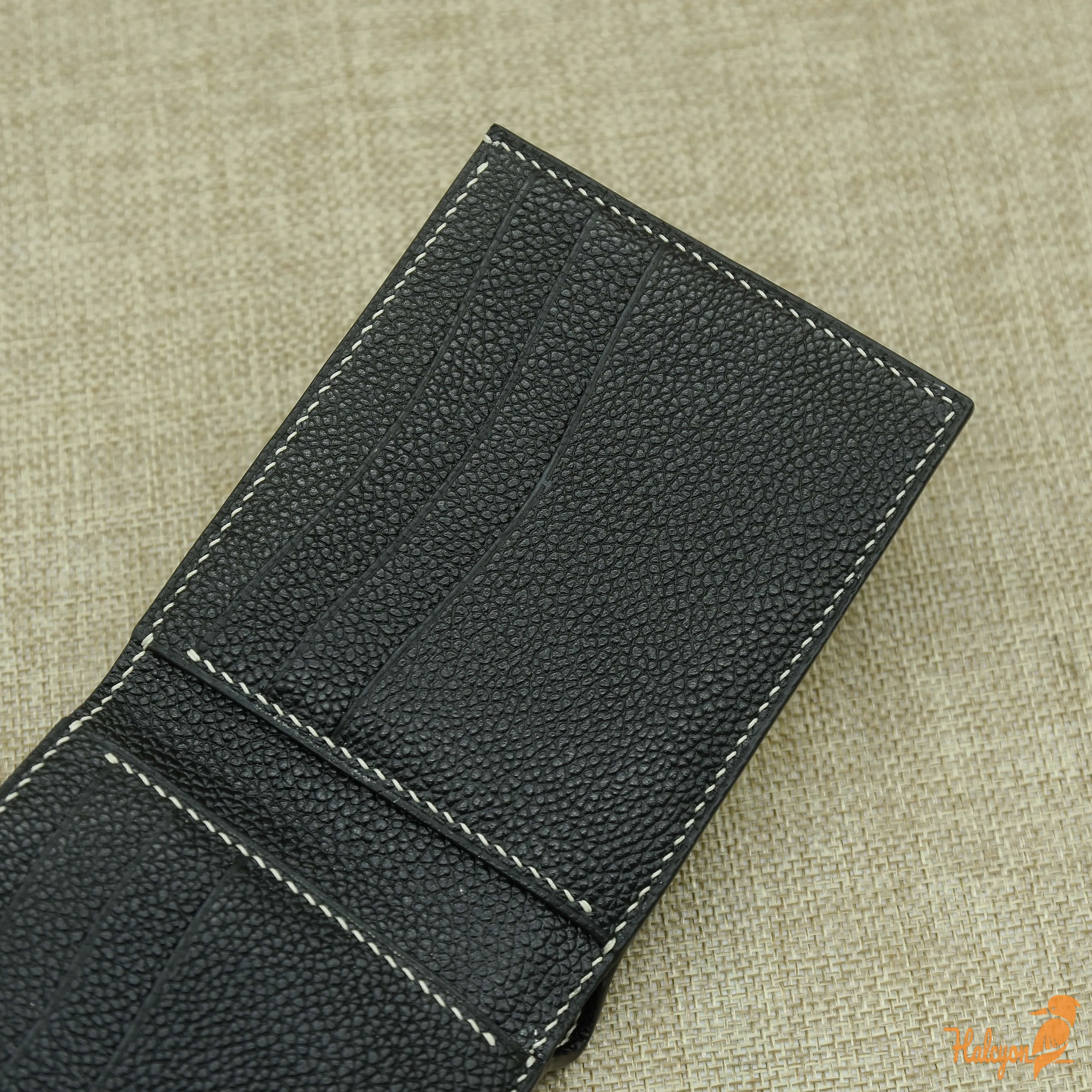 Lizard leather bifold wallet mens