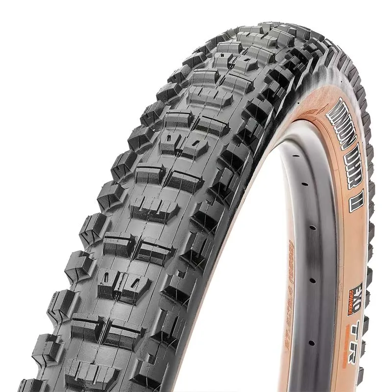 Llanta MAXXIS Minion DHR II 29x2.60 WideTrail /  Tubeless Ready / EXO Protection  / 60 TPI / Color Café Skinwall