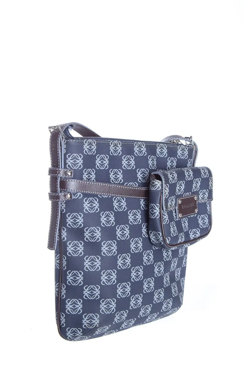 Loewe Navy Logo Anagram Cross-Body