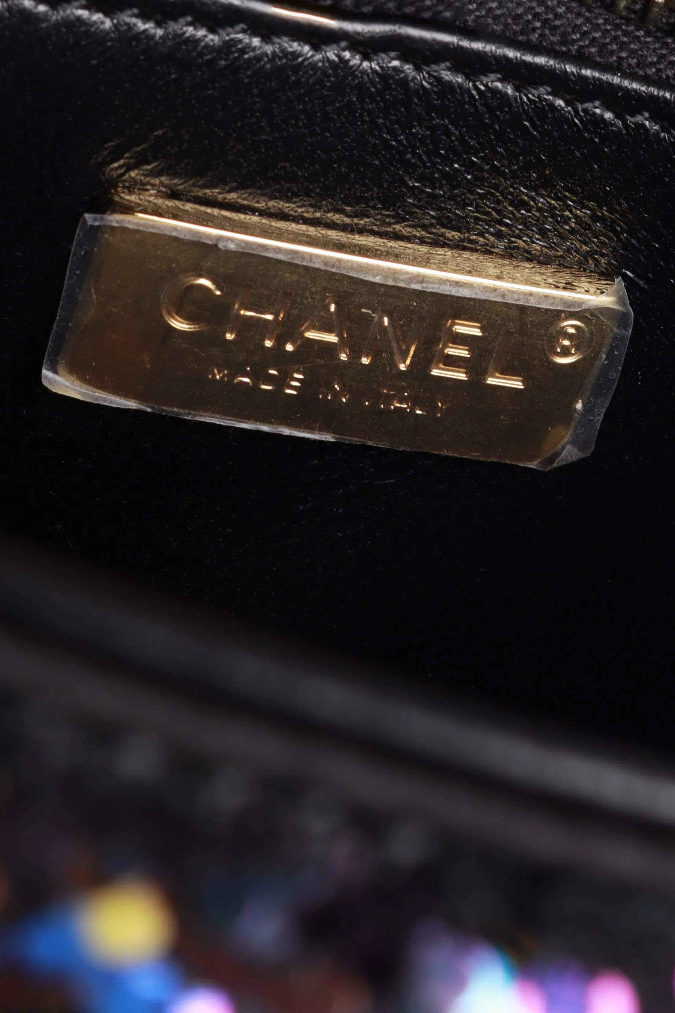 Logo Sequin Flap Bag