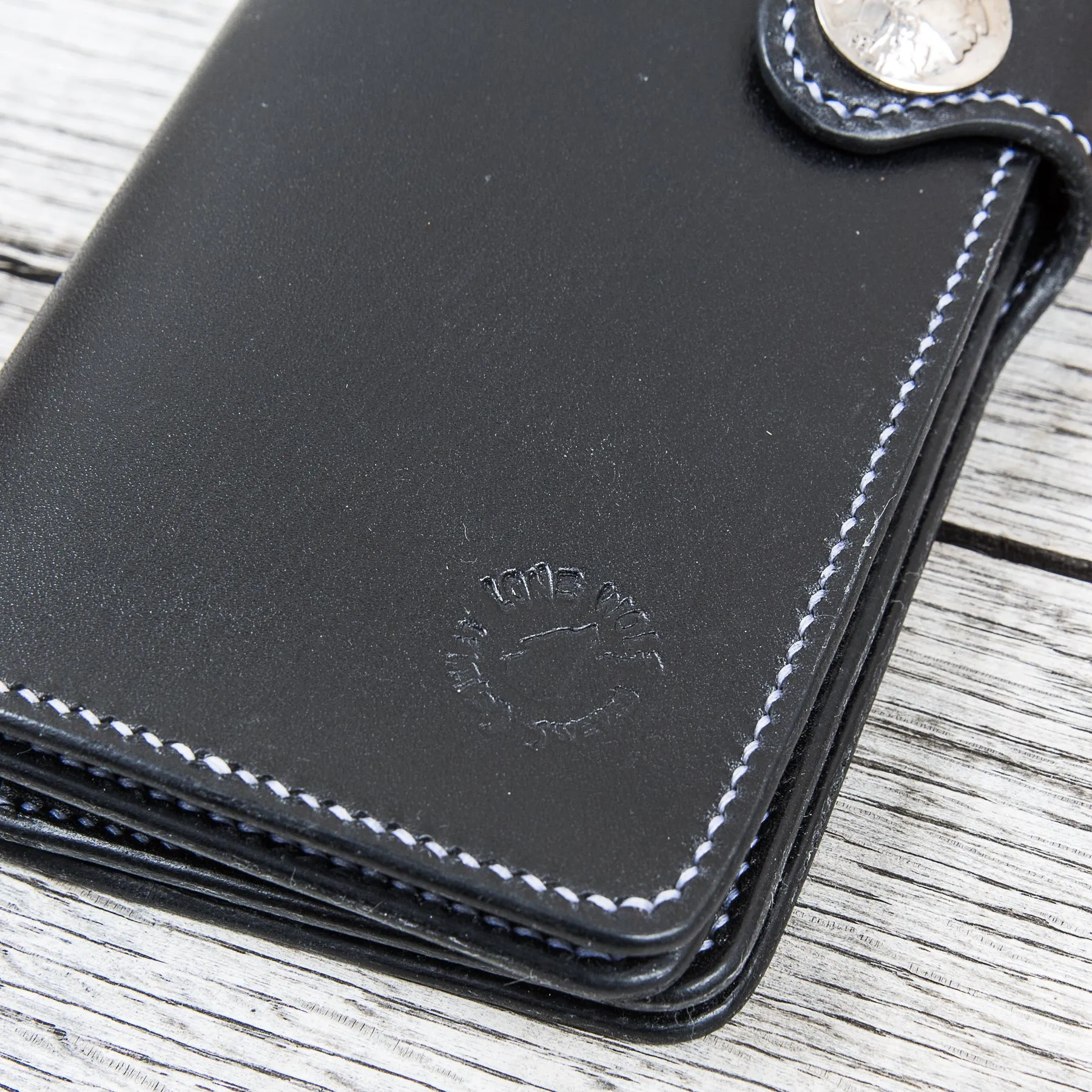 Lone Wolf Leathers Handmade Medium Wallet Black