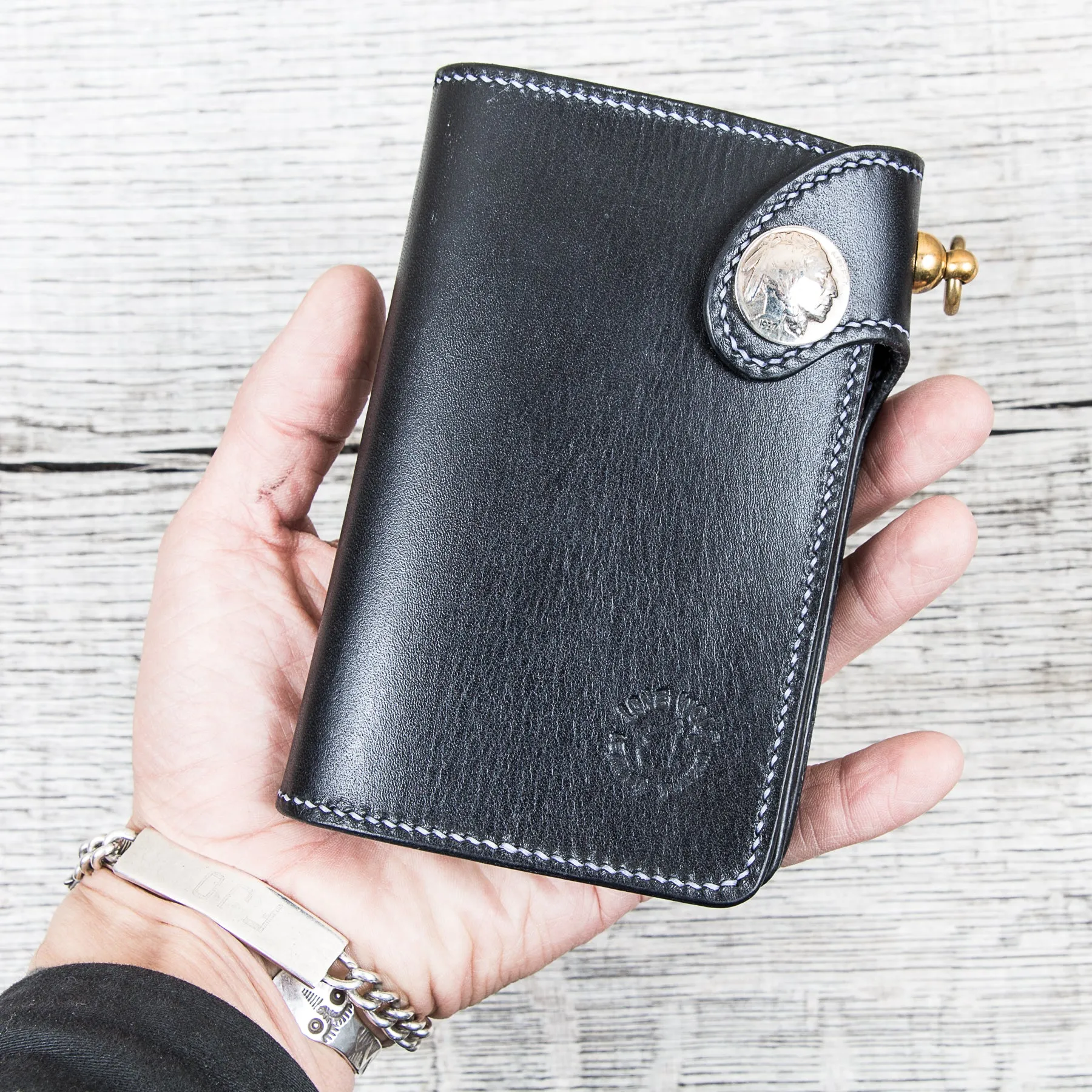 Lone Wolf Leathers Handmade Medium Wallet Black