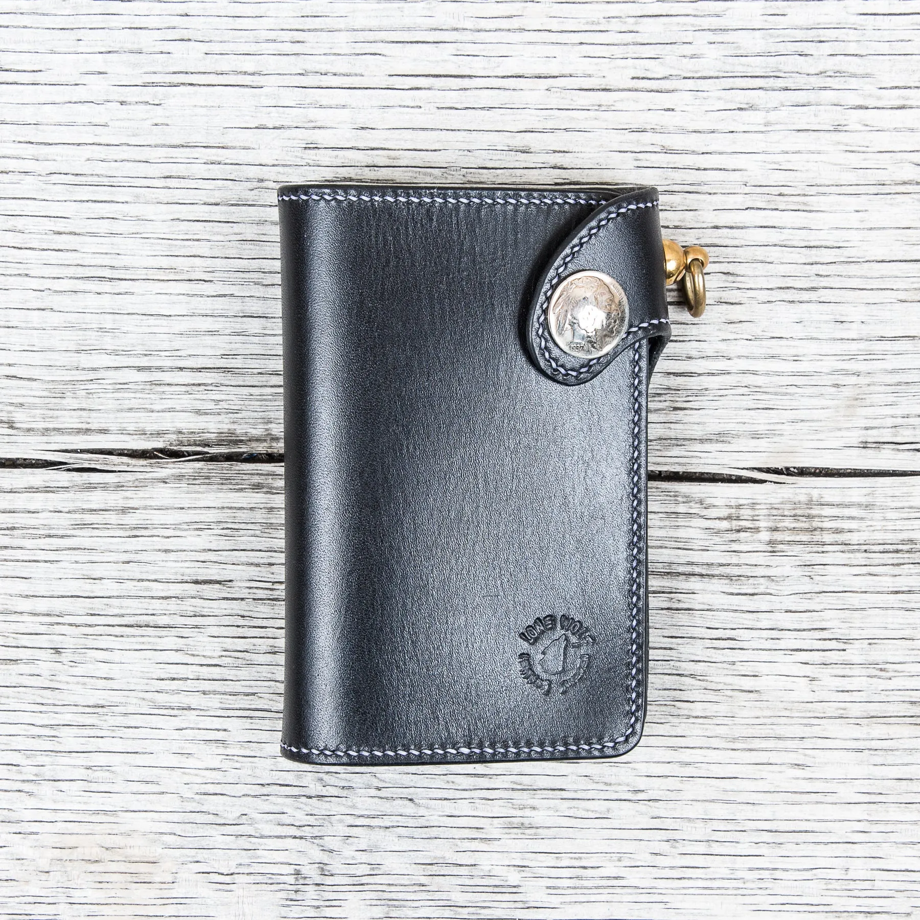 Lone Wolf Leathers Handmade Medium Wallet Black