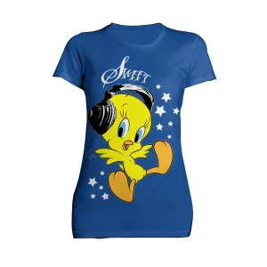 Looney Tunes Tweety Headphones Official Women's T-Shirt