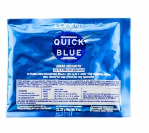 L'oreal QUICK BLUE Powder Bleach Extra Strength 1 oz (pack of 3)