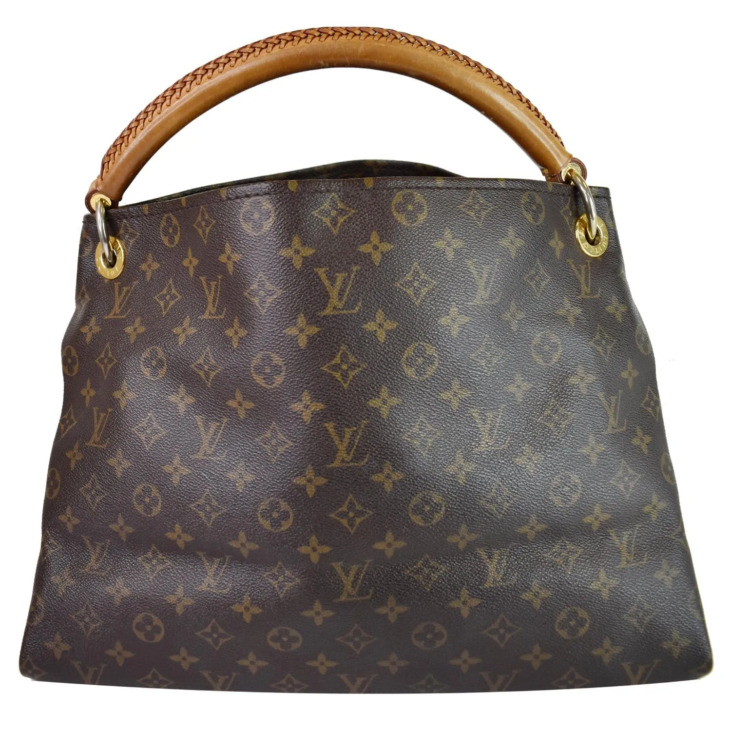 LOUIS VUITTON Artsy MM Monogram Canvas Shoulder Bag Brown