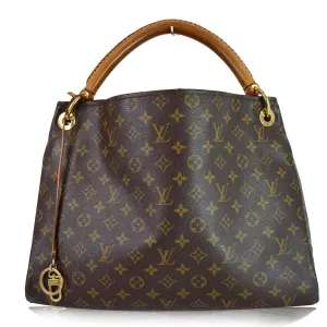 LOUIS VUITTON Artsy MM Monogram Canvas Shoulder Bag Brown
