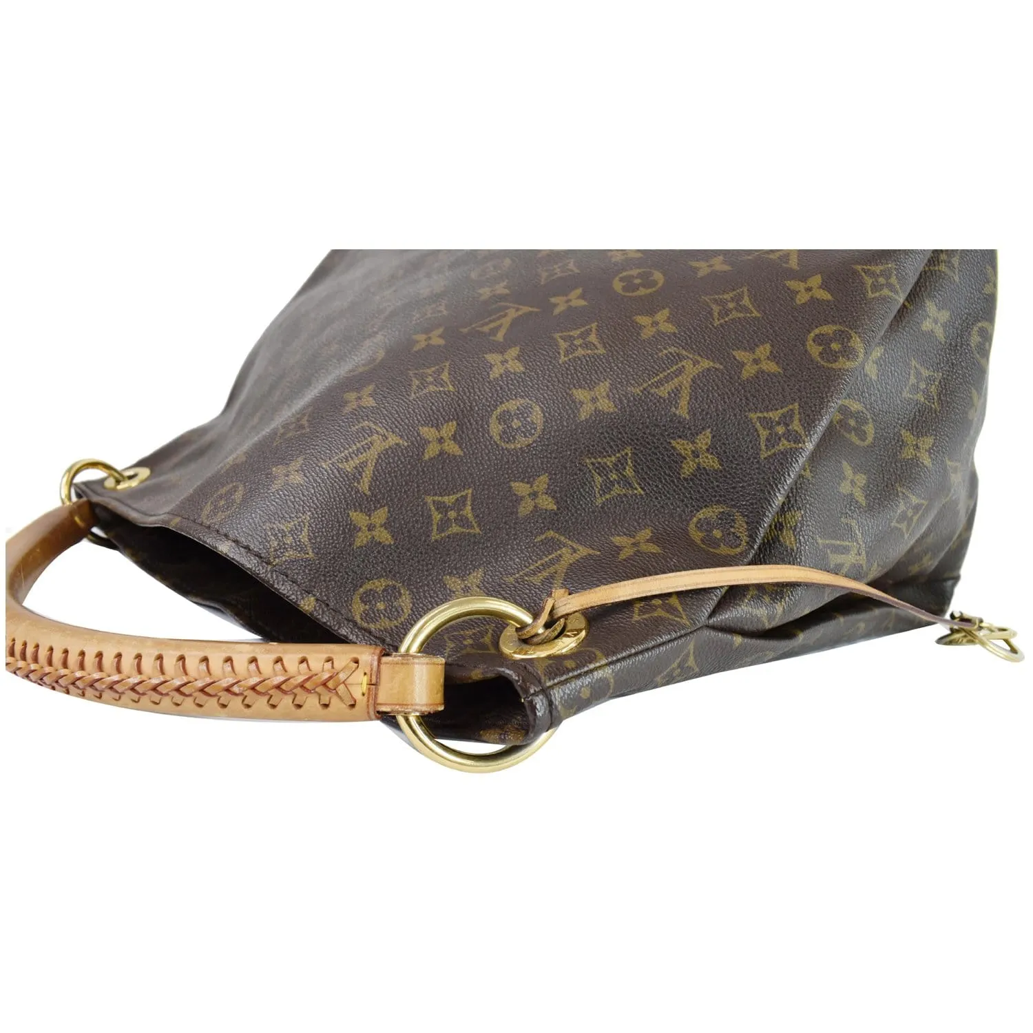LOUIS VUITTON Artsy MM Monogram Canvas Shoulder Bag Brown
