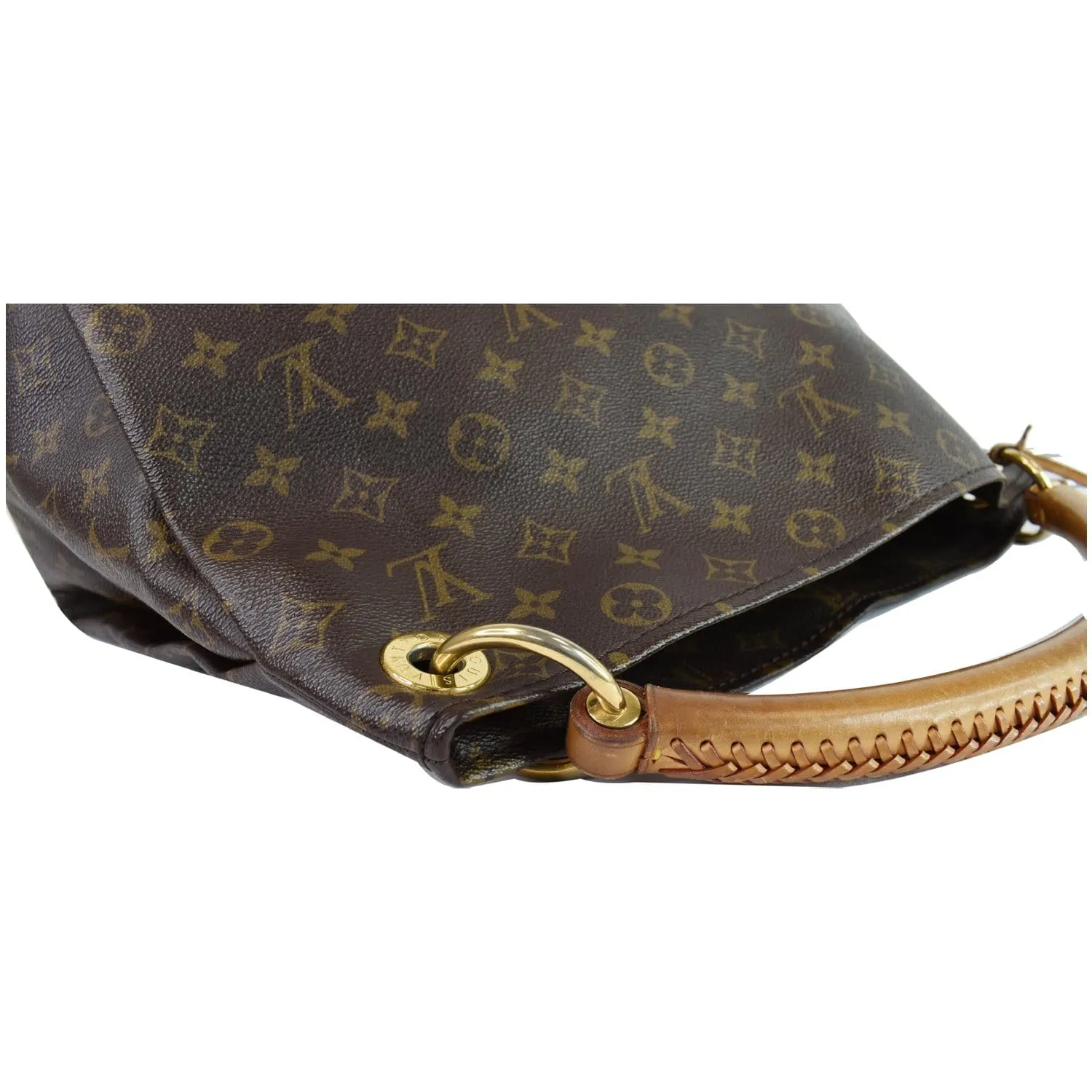 LOUIS VUITTON Artsy MM Monogram Canvas Shoulder Bag Brown