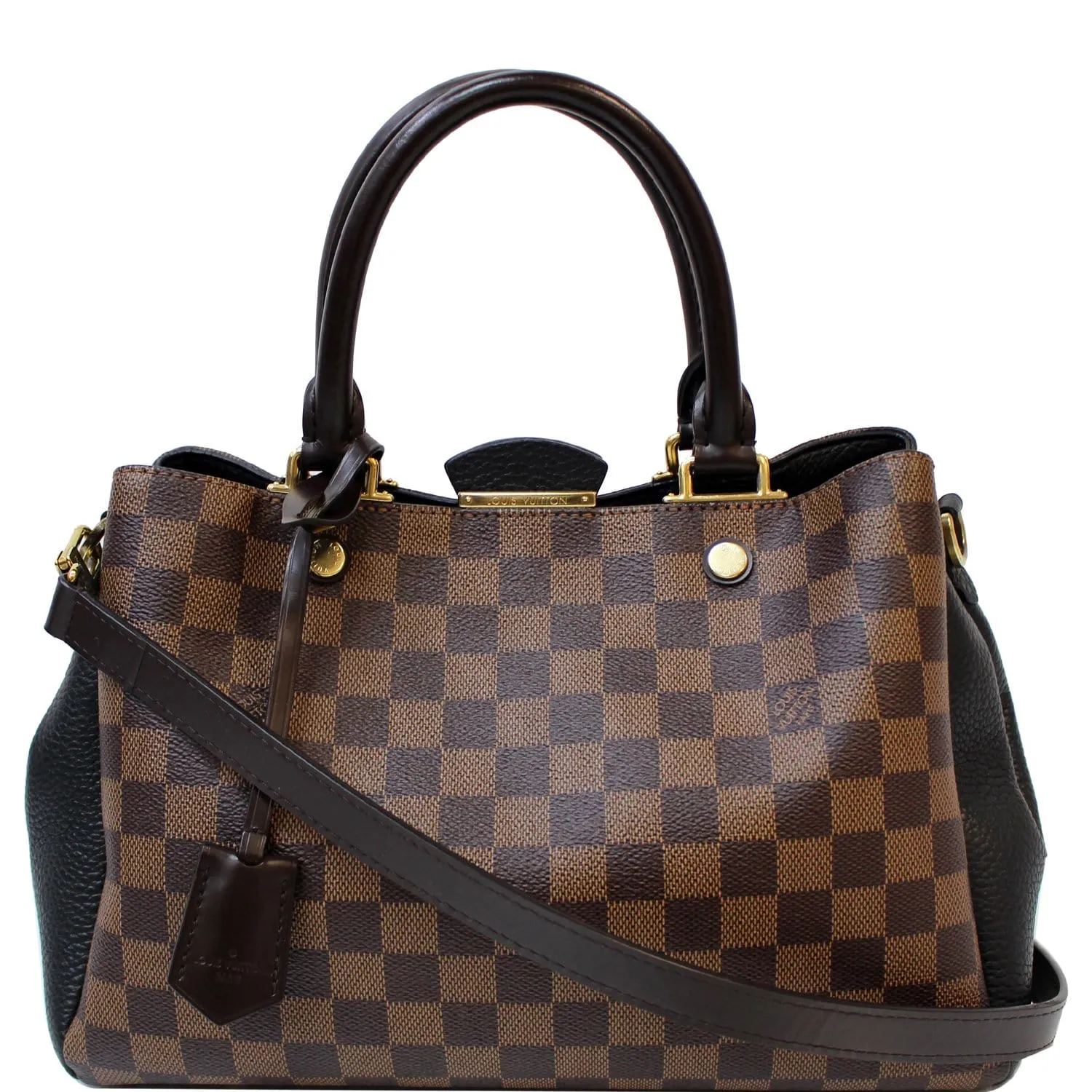 LOUIS VUITTON Brittany Damier Ebene Shoulder Bag Brown
