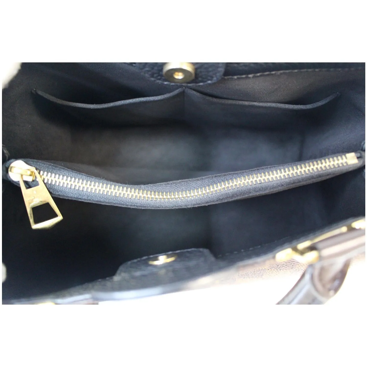 LOUIS VUITTON Brittany Damier Ebene Shoulder Bag Brown
