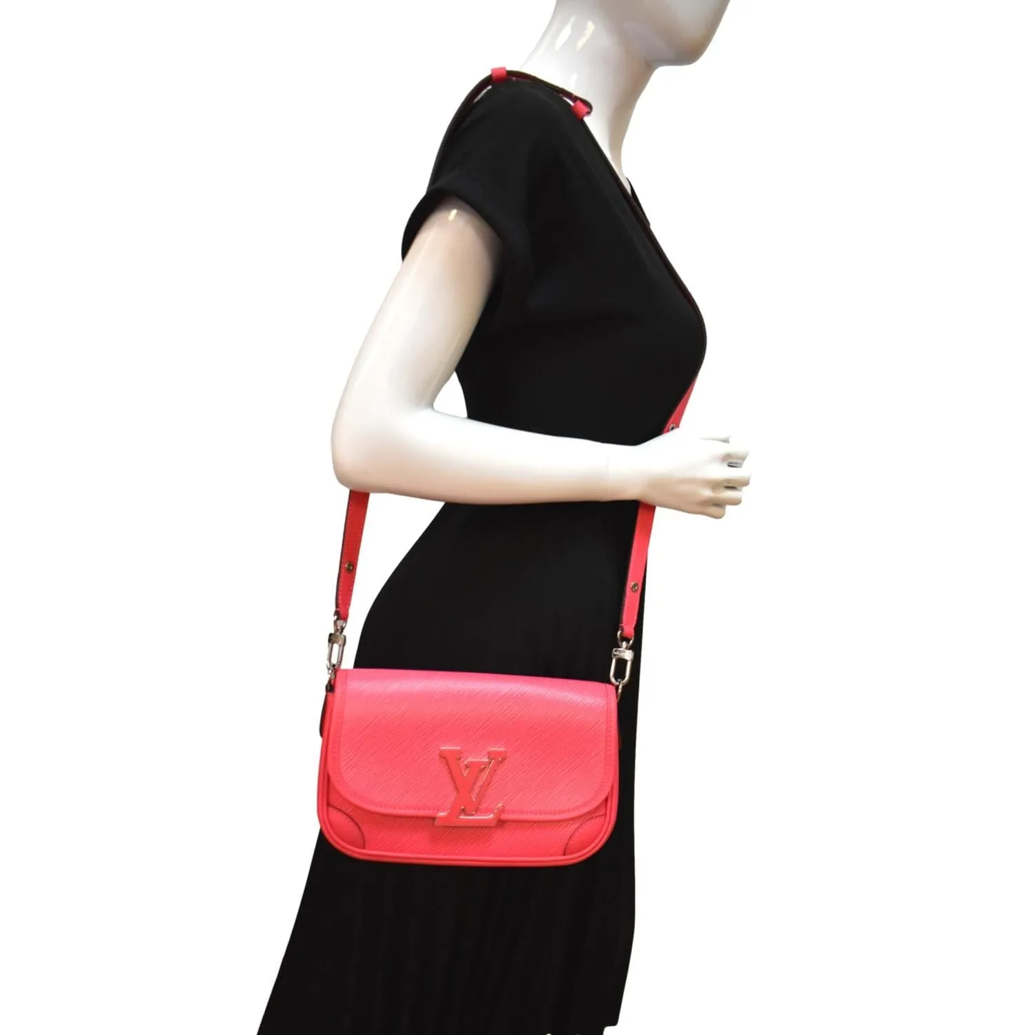 LOUIS VUITTON Buci Epi Leather Shoulder Bag Dragon Fruit