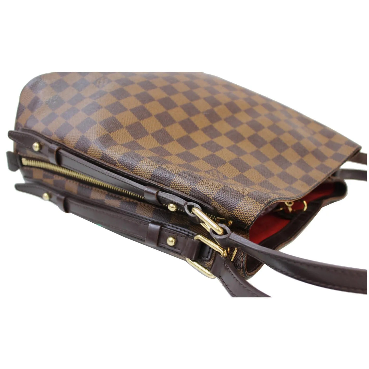 LOUIS VUITTON Cabas Rivington Damier Ebene Shoulder Bag Brown