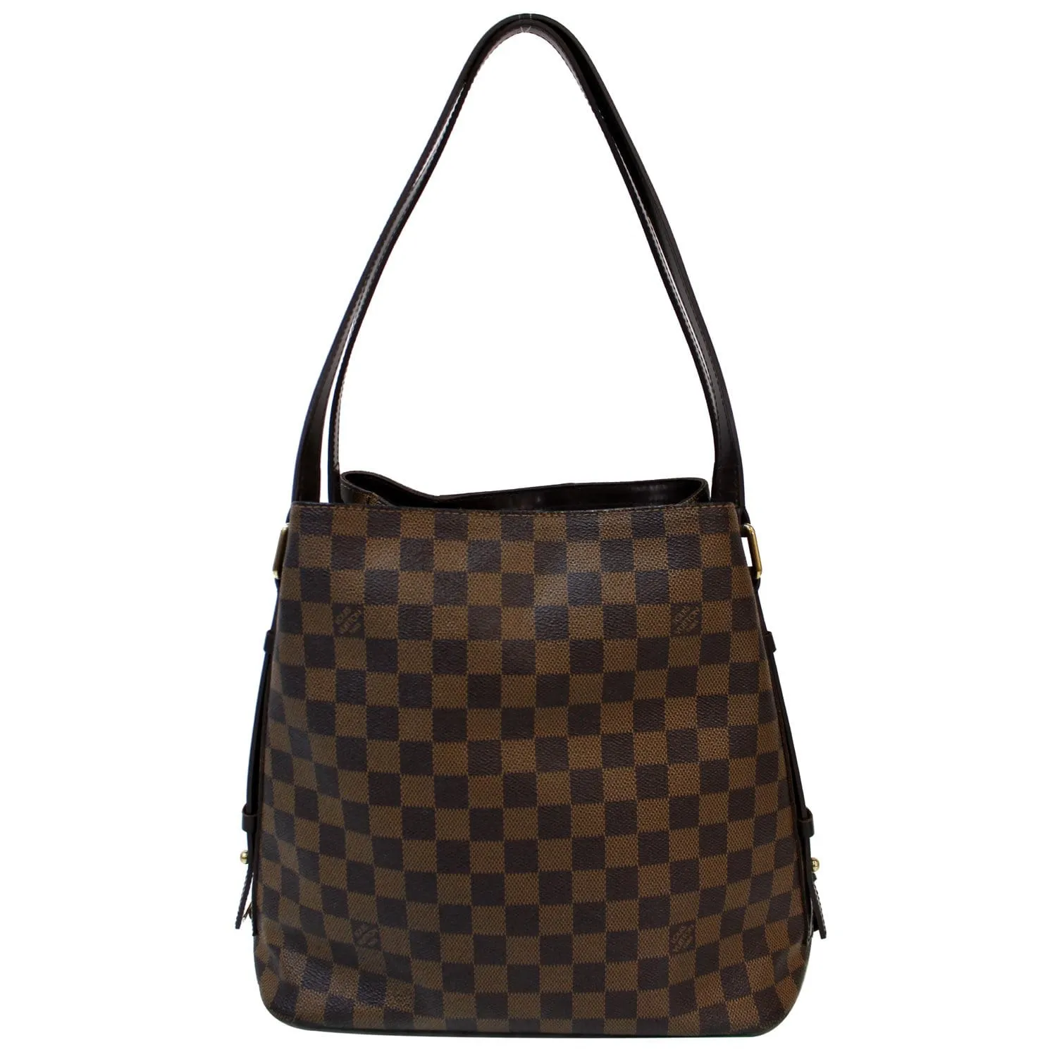 LOUIS VUITTON Cabas Rivington Damier Ebene Shoulder Bag Brown