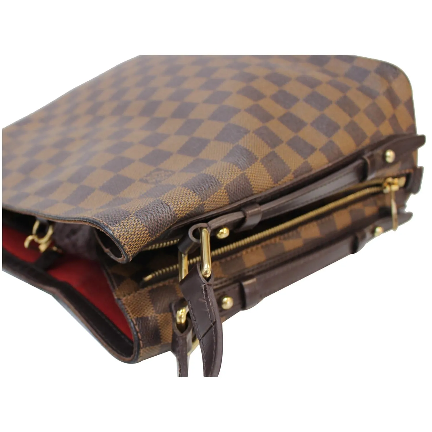 LOUIS VUITTON Cabas Rivington Damier Ebene Shoulder Bag Brown