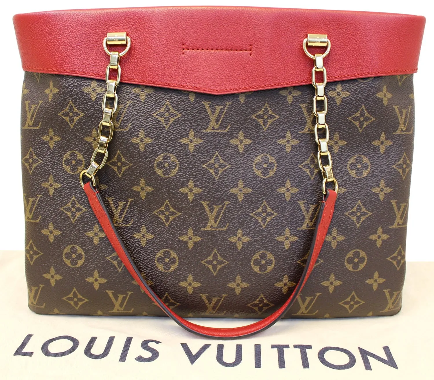 LOUIS VUITTON Cherry Monogram Canvas Pallas Chain Shopper Bag