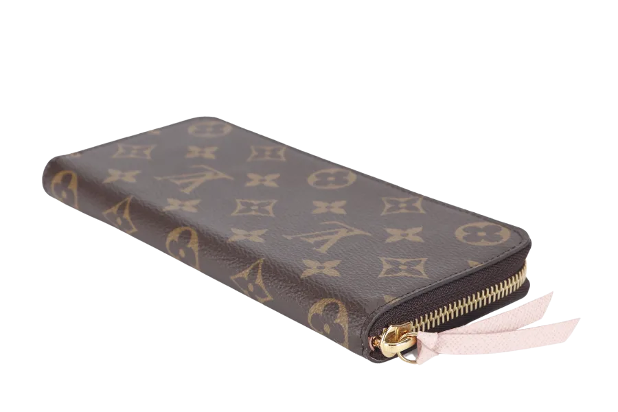 LOUIS VUITTON CLEMENCE WALLET (M61298) MONOGRAM CANVAS GOLD HARDWARE WITH DUST COVER AND BOX