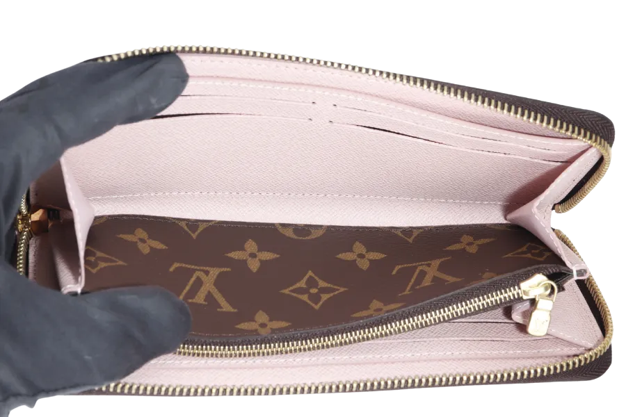 LOUIS VUITTON CLEMENCE WALLET (M61298) MONOGRAM CANVAS GOLD HARDWARE WITH DUST COVER AND BOX