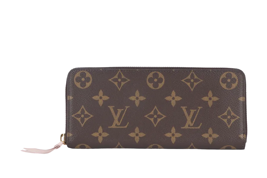 LOUIS VUITTON CLEMENCE WALLET (M61298) MONOGRAM CANVAS GOLD HARDWARE WITH DUST COVER AND BOX