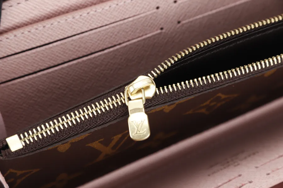 LOUIS VUITTON CLEMENCE WALLET (M61298) MONOGRAM CANVAS GOLD HARDWARE WITH DUST COVER AND BOX