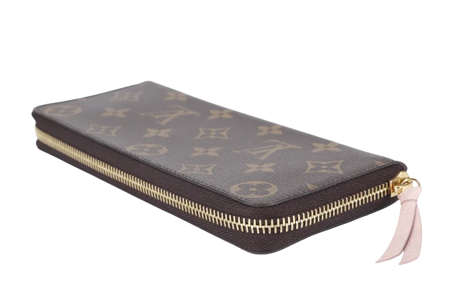 LOUIS VUITTON CLEMENCE WALLET (M61298) MONOGRAM CANVAS GOLD HARDWARE WITH DUST COVER AND BOX