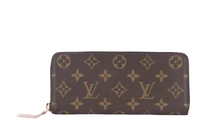 LOUIS VUITTON CLEMENCE WALLET (M61298) MONOGRAM CANVAS GOLD HARDWARE WITH DUST COVER AND BOX