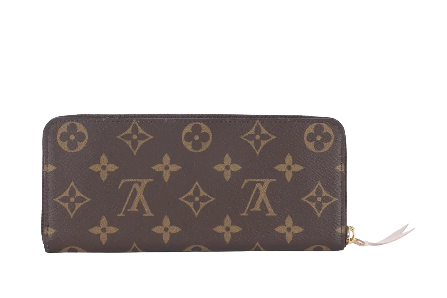 LOUIS VUITTON CLEMENCE WALLET (M61298) MONOGRAM CANVAS GOLD HARDWARE WITH DUST COVER AND BOX
