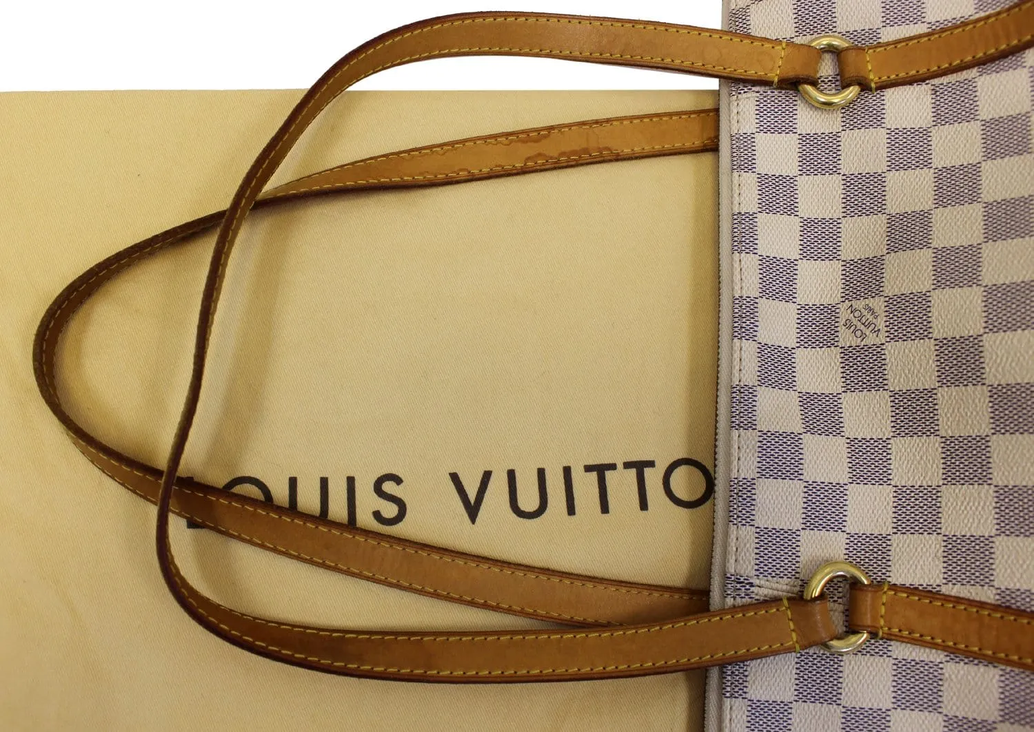 LOUIS VUITTON Damier Azur Totally GM Tote Shoulder Bag