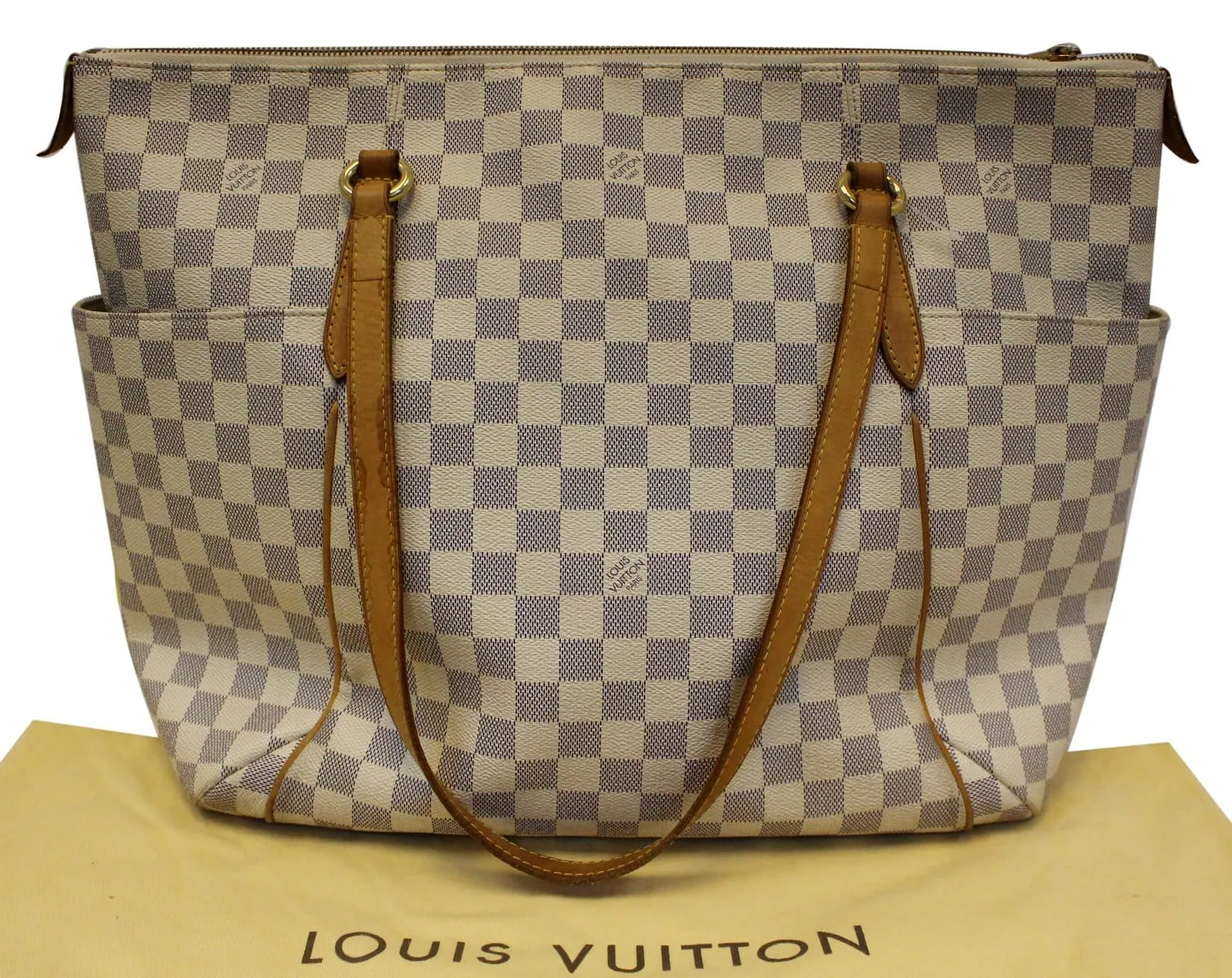LOUIS VUITTON Damier Azur Totally GM Tote Shoulder Bag