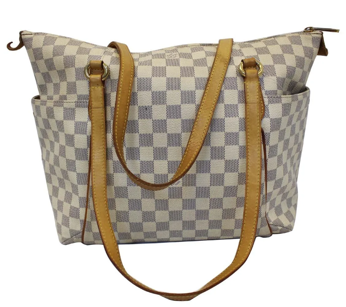 LOUIS VUITTON Damier Azur Totally MM Shoulder Handbag