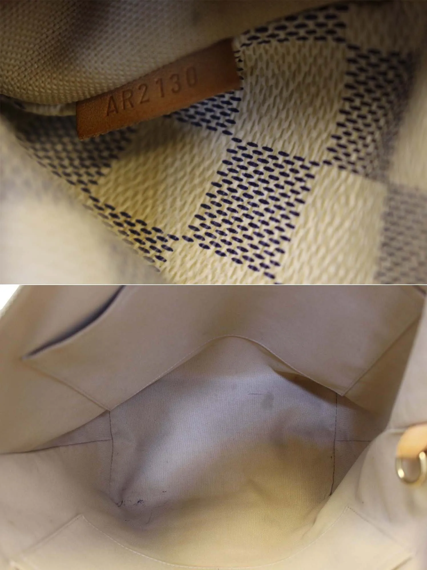 LOUIS VUITTON Damier Azur Totally MM Shoulder Handbag