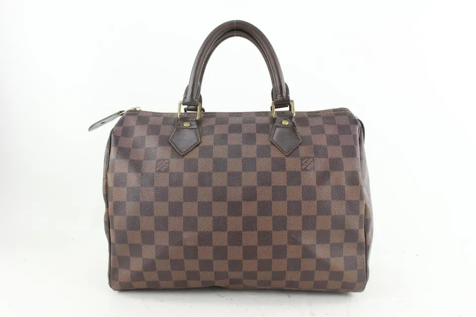 Louis Vuitton Damier Ebene Speedy 30 Boston Bag  715lvs622