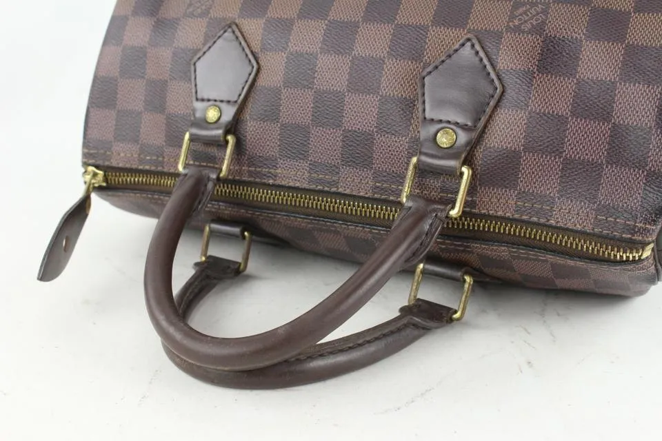 Louis Vuitton Damier Ebene Speedy 30 Boston Bag  715lvs622